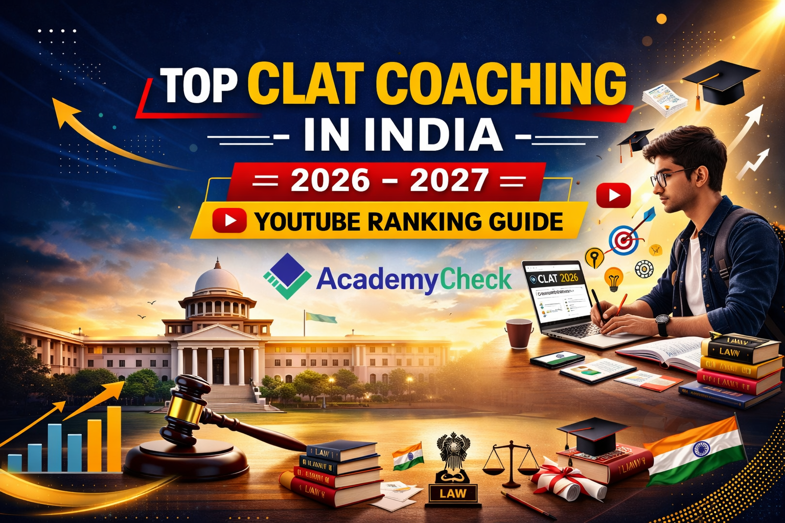 Top CLAT Coaching in India 2026-2027 | Best Institutes Ranked by YouTube Popularity